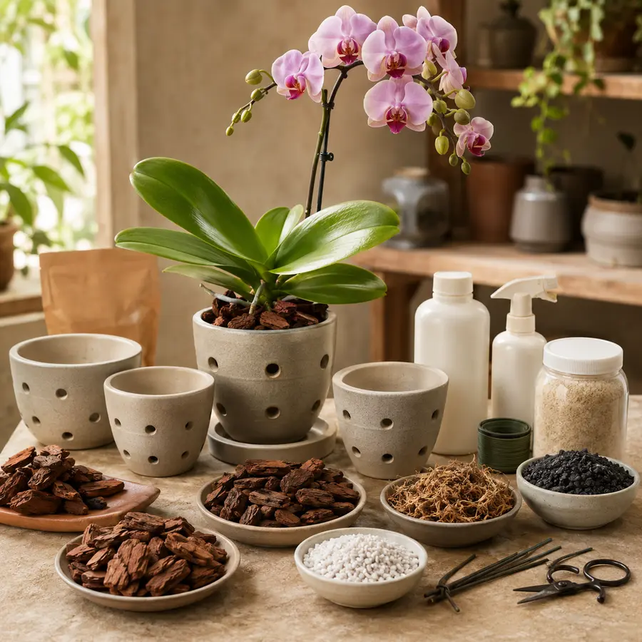 Substratos, vasos e fertilizantes para orquídeas